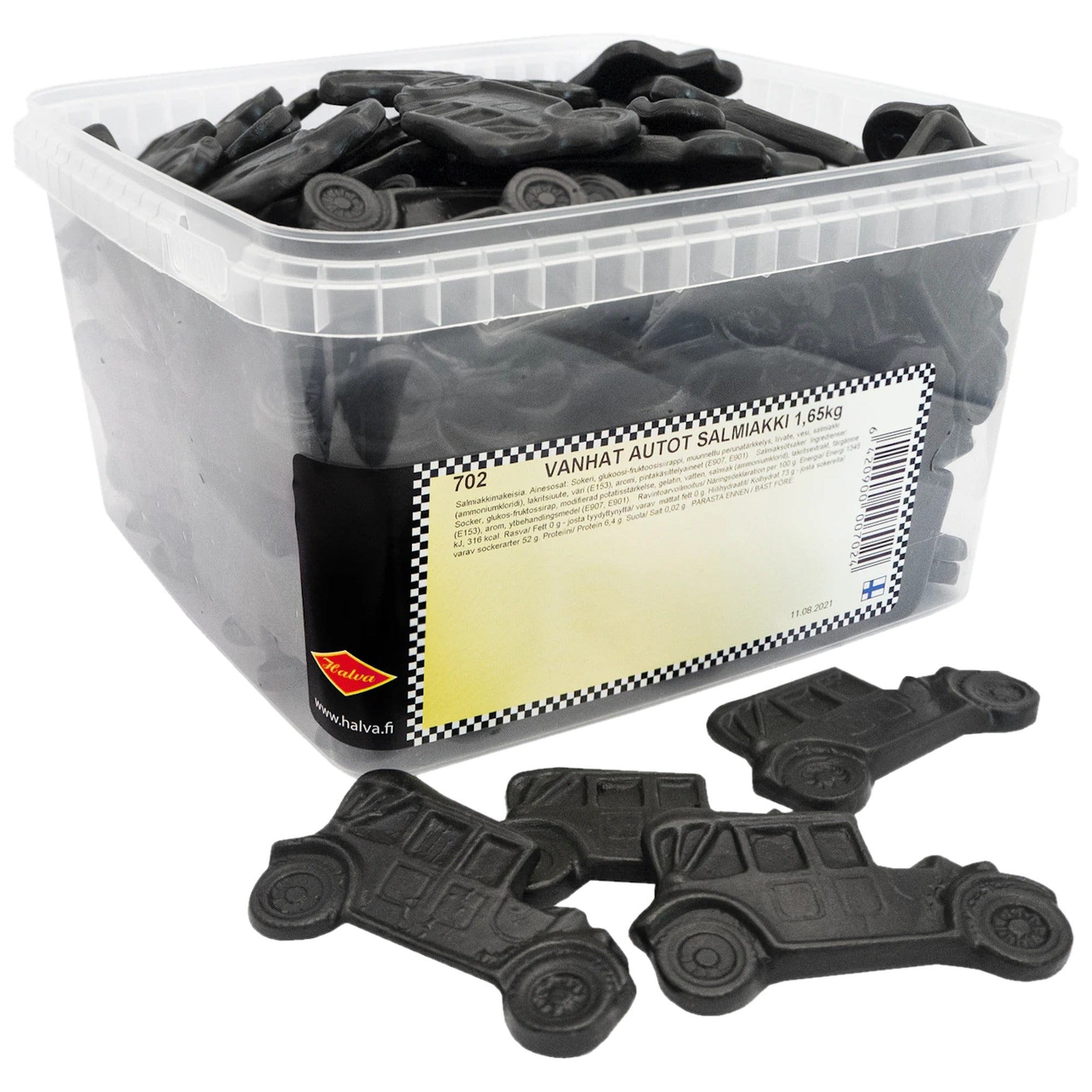 Halva Old Cars Salmiakki Licorice 1.65kg – product photo