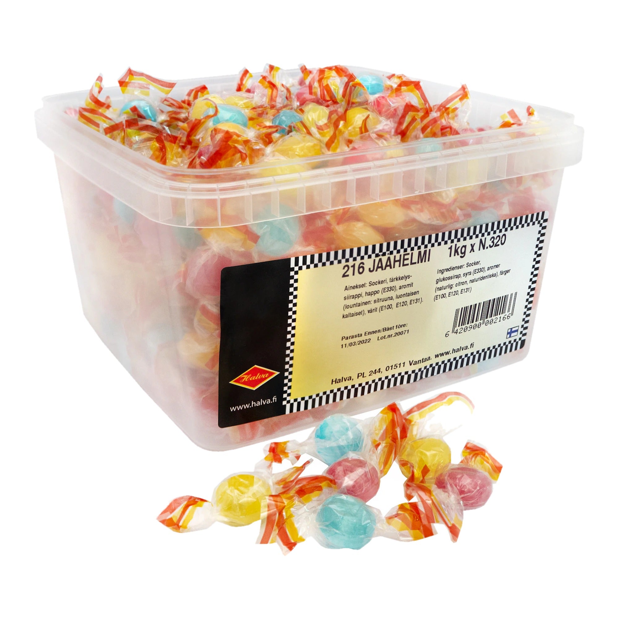 Halva Jaahelmi Original Hard Candy 1kg Box – product photo