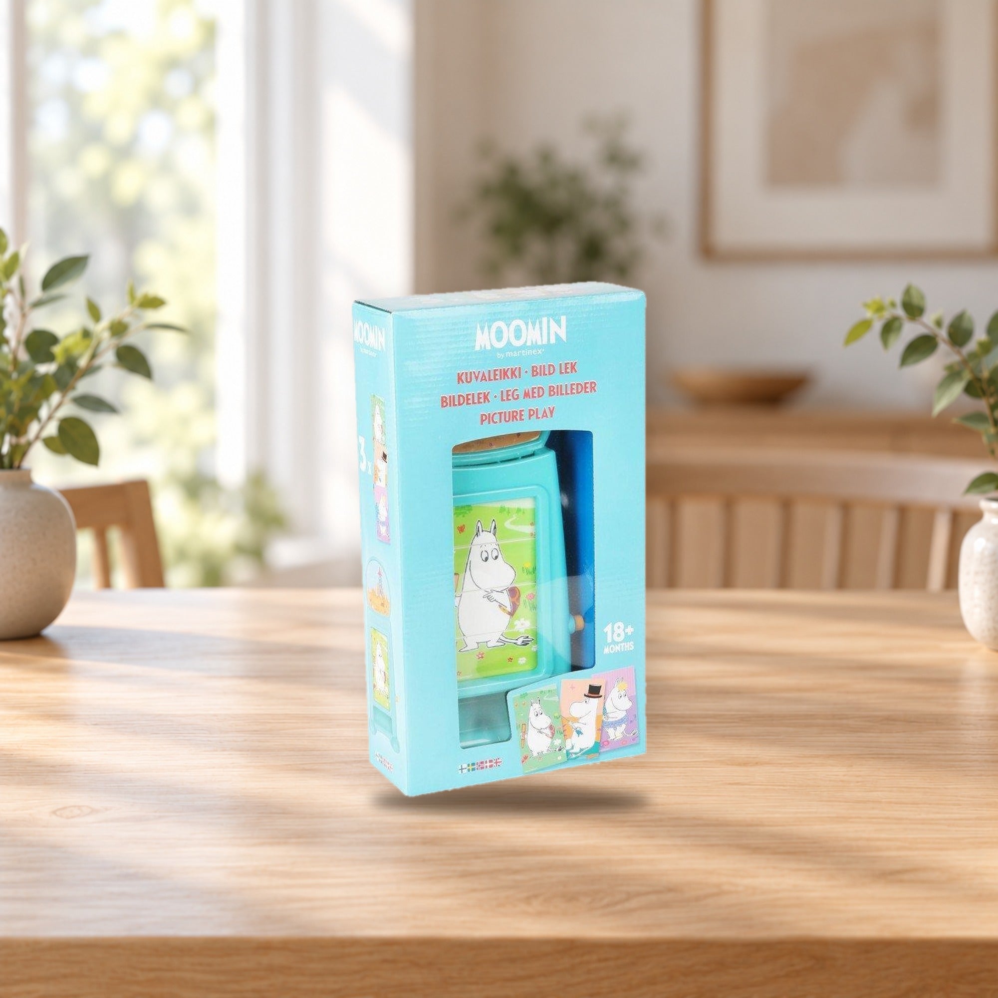 Moomin Tower Puzzle Toy – product photo on a table