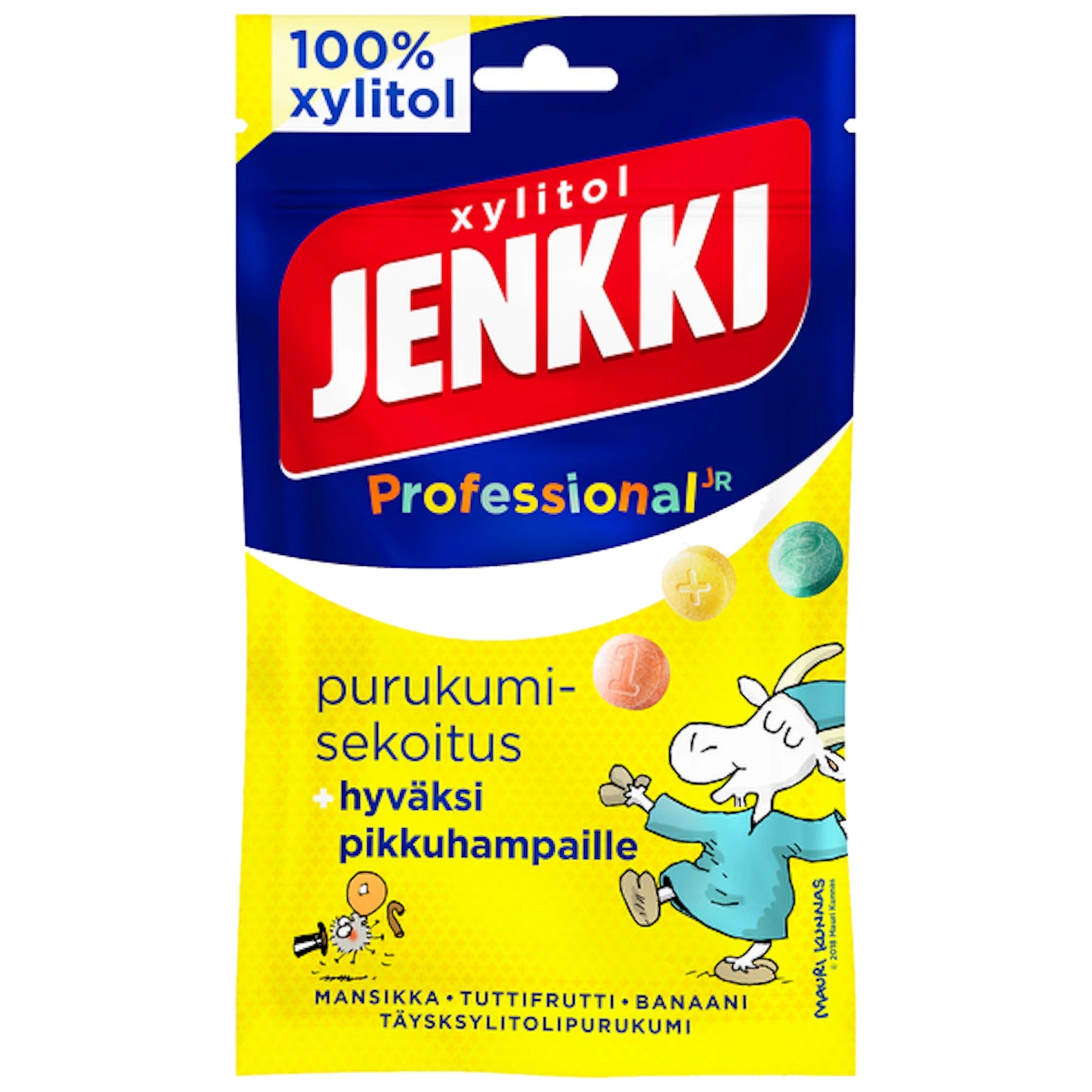 Cloetta Jenkki Strawberry Tutti Frutti Banana Gum 75g – product photo
