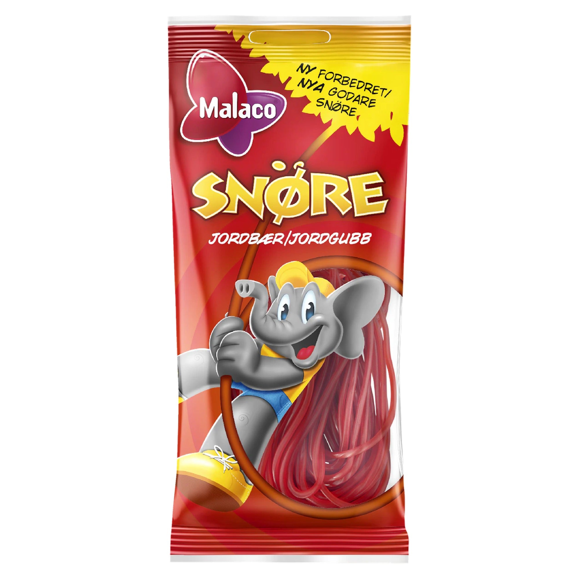 Cloetta Malaco Snöre Strawberry Ribbon Candy 94g – product photo