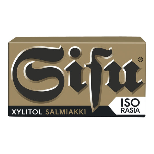 Cloetta Sisu Xylitol Salmiakki Pastilles 70g Box – product photo