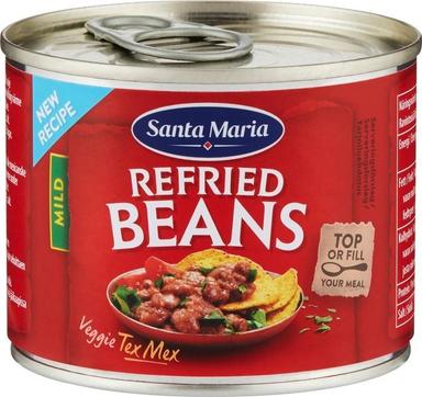 Santa Maria Refried Beans, cooked pinto beans 215g