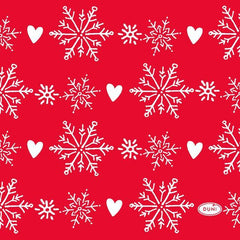 DUNI Napkin Winter Flakes Hearts 24x24cm 3-ply 20pcs | Soposopo