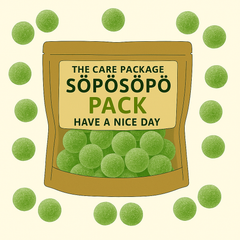 SÖPÖSÖPÖ Scandinavian Treat Pack – Fazer Green Pear Marmalade Balls –150g – soposopo pack