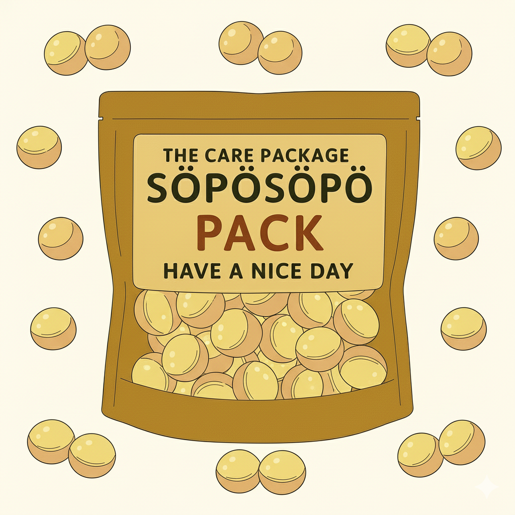 SÖPÖSÖPÖ Scandinavian Treat Pack – BUBS Banana Toffee Ovals Candy 90g – Vegan Swedish Candy with Creamy Banana & Caramel Taste – soposopo pack