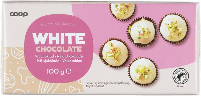 Coop White Baking Chocolate 100g | Soposopo