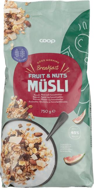 Coop muesli fruit & nut 750 g | Soposopo