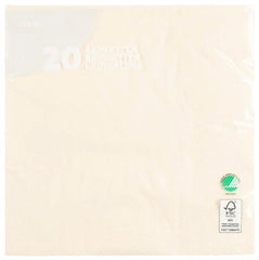 Coop napkin cream white 40x40cm pack of 20 | Soposopo