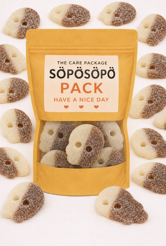 SÖPÖSÖPÖ Scandinavian Treat Pack – BUBS Cool Cola Skalle – 150g Vegan Nordic Candy Bag– Swedish Treat soposopo Pack