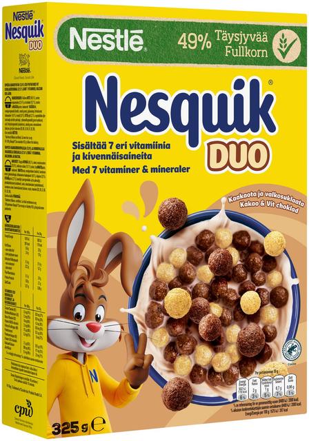 Nestlé Nesquik Duo 325 g cocoa cereal and white chocolate-coated cereal