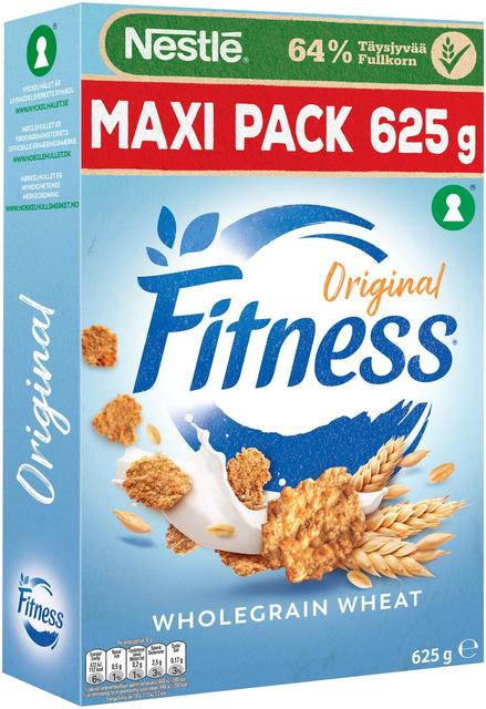 Nestlé Fitness Original 625 g crispy flakes made of whole-grain wheat, rice, and oats | Soposopo