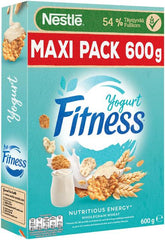 Nestlé Fitness 600 g yogurt flakes made of whole-grain wheat, oats, and rice, with yogurt-coated flakes | Soposopo