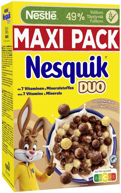 Nestlé Nesquik Duo 585 g cocoa cereal and white chocolate-coated cereal