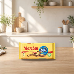 Marabou TUC Chocolate with Saltine Crackers 87g – product photo on a table