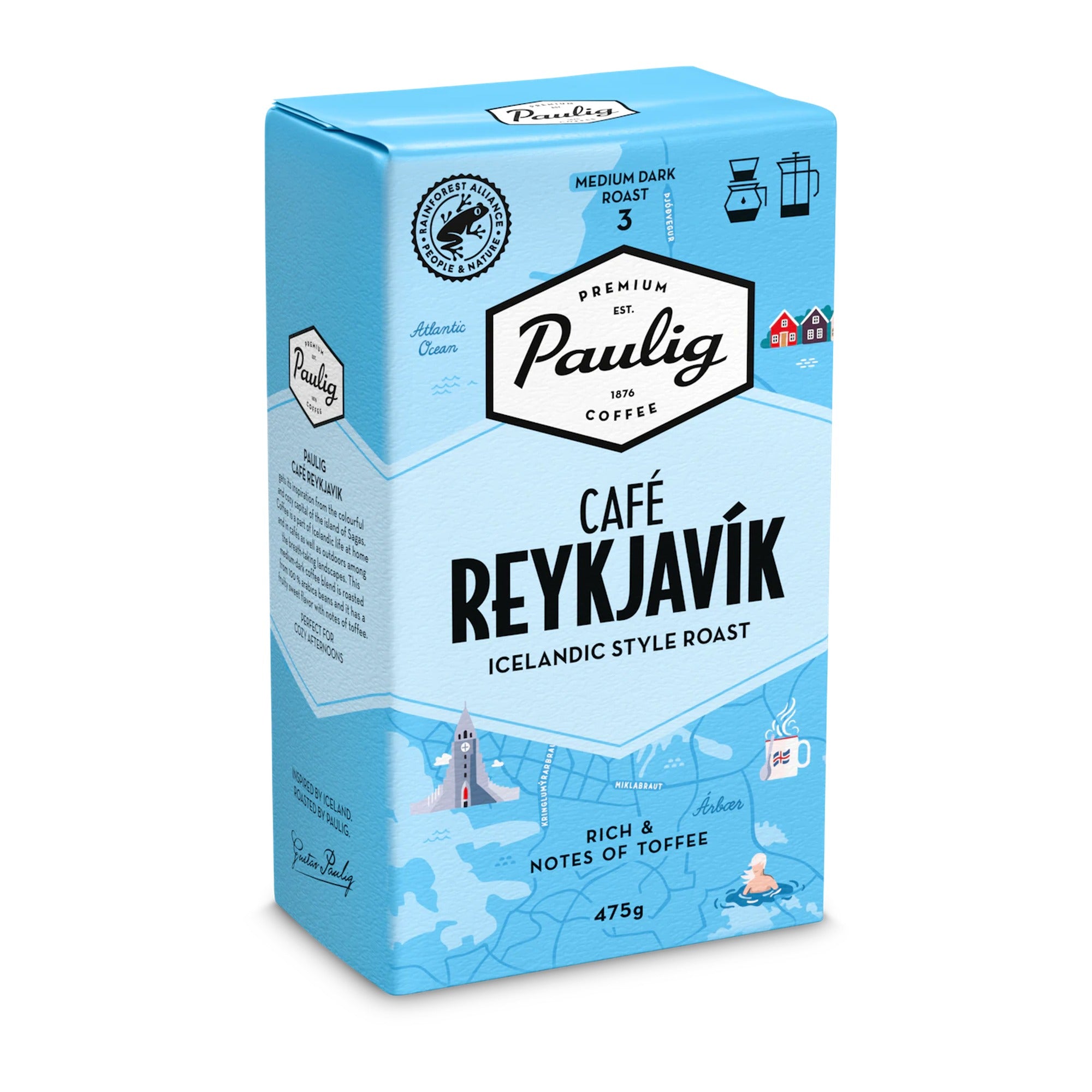 Paulig Café Reykjavik Medium Roast Arabica Coffee 475g – product photo