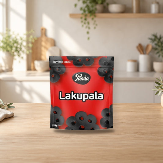 Panda Licorice 250g – product photo on a table
