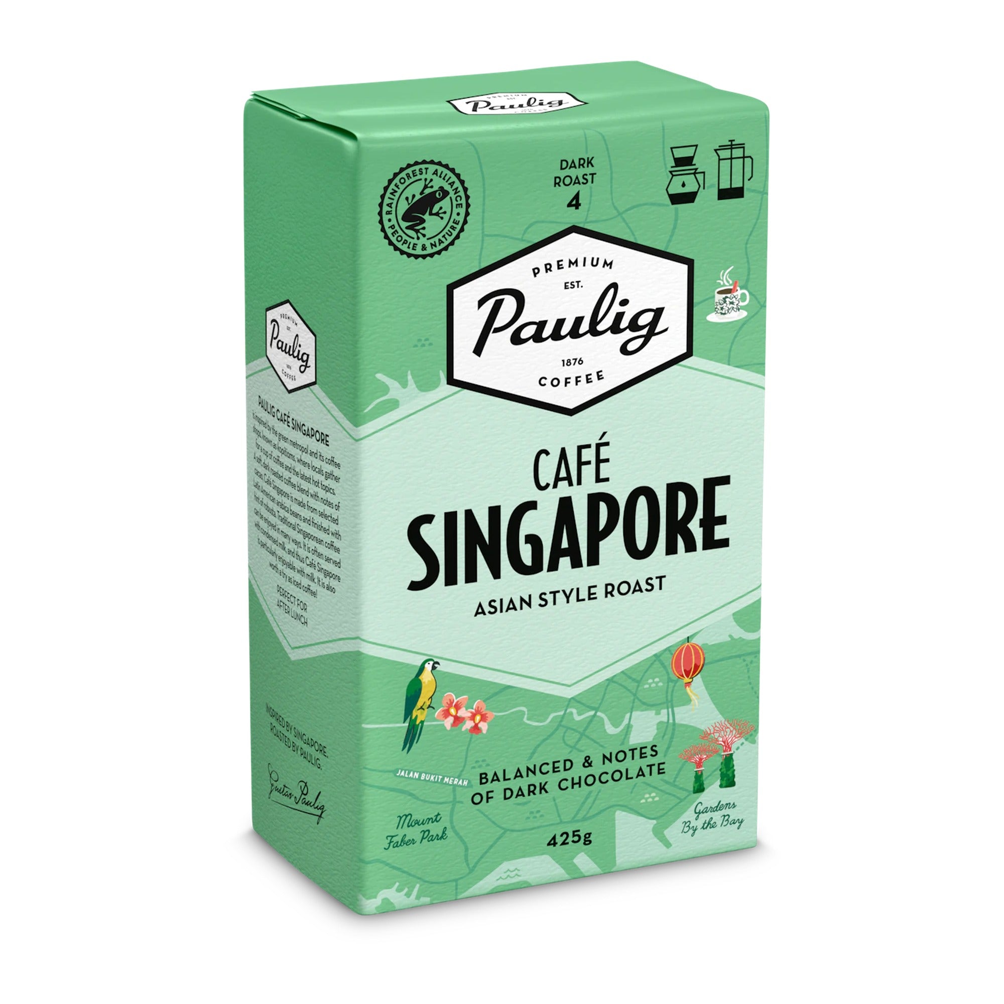 Paulig Café Singapore 425g Ground Coffee Rainforest Alliance – product photo