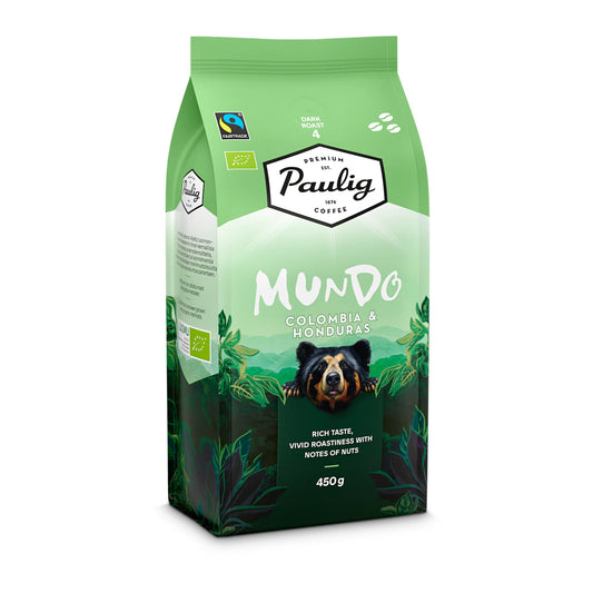 Paulig Mundo Colombia Honduras Organic Coffee Beans 450g – product photo
