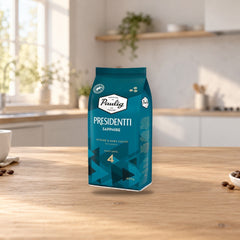 Paulig Presidentti Sapphire Coffee Beans 400g – product photo on a table
