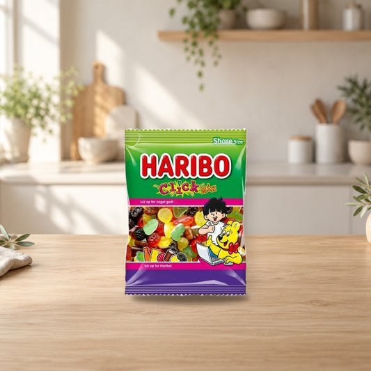 Haribo Click Mix 275g – product photo on a table