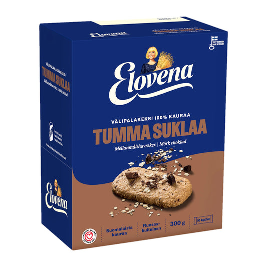 Elovena Dark Chocolate Whole Grain Snack Cookies 300g – product photo