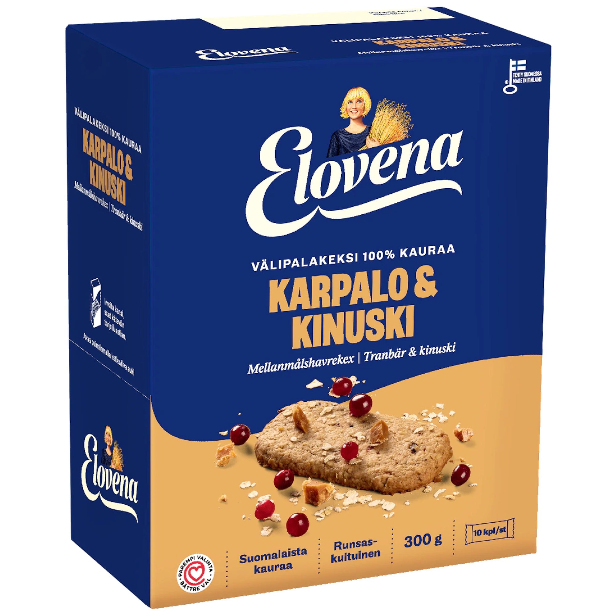 Elovena Cranberry-Caramel Whole Grain Snack Cookies 300g – product photo