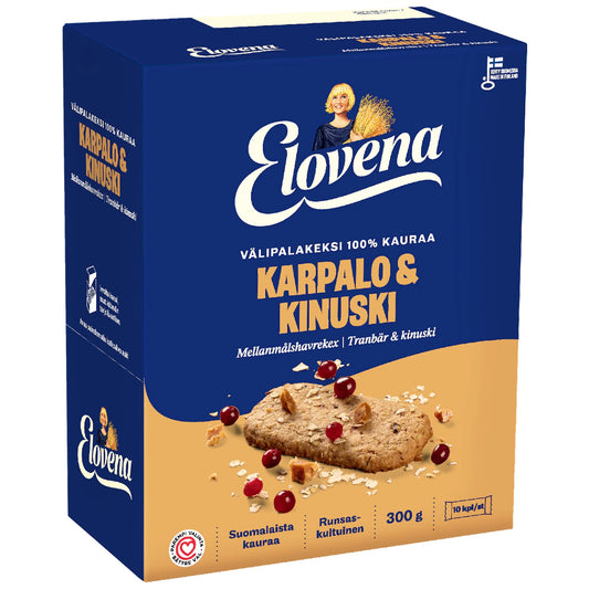 Elovena Cranberry-Caramel Whole Grain Snack Cookies 300g – product photo