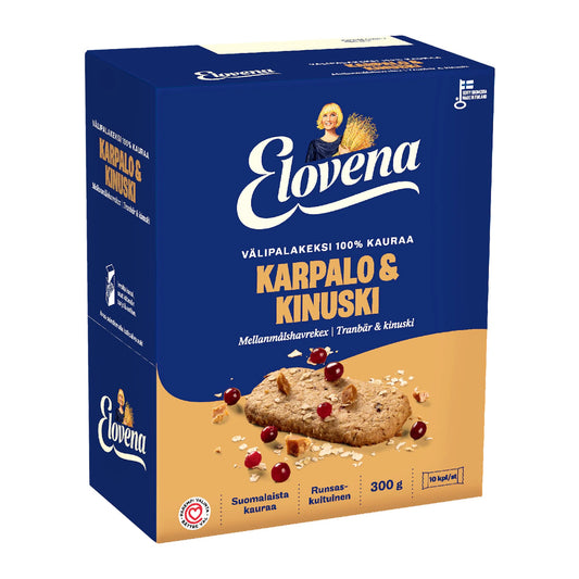Elovena Cranberry-Caramel Whole Grain Snack Cookies 300g – product photo