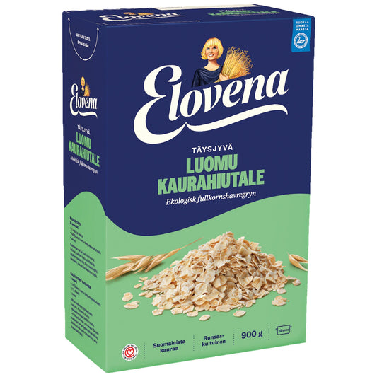 Elovena Organic Whole Grain Oat Flakes 900g Box – product photo