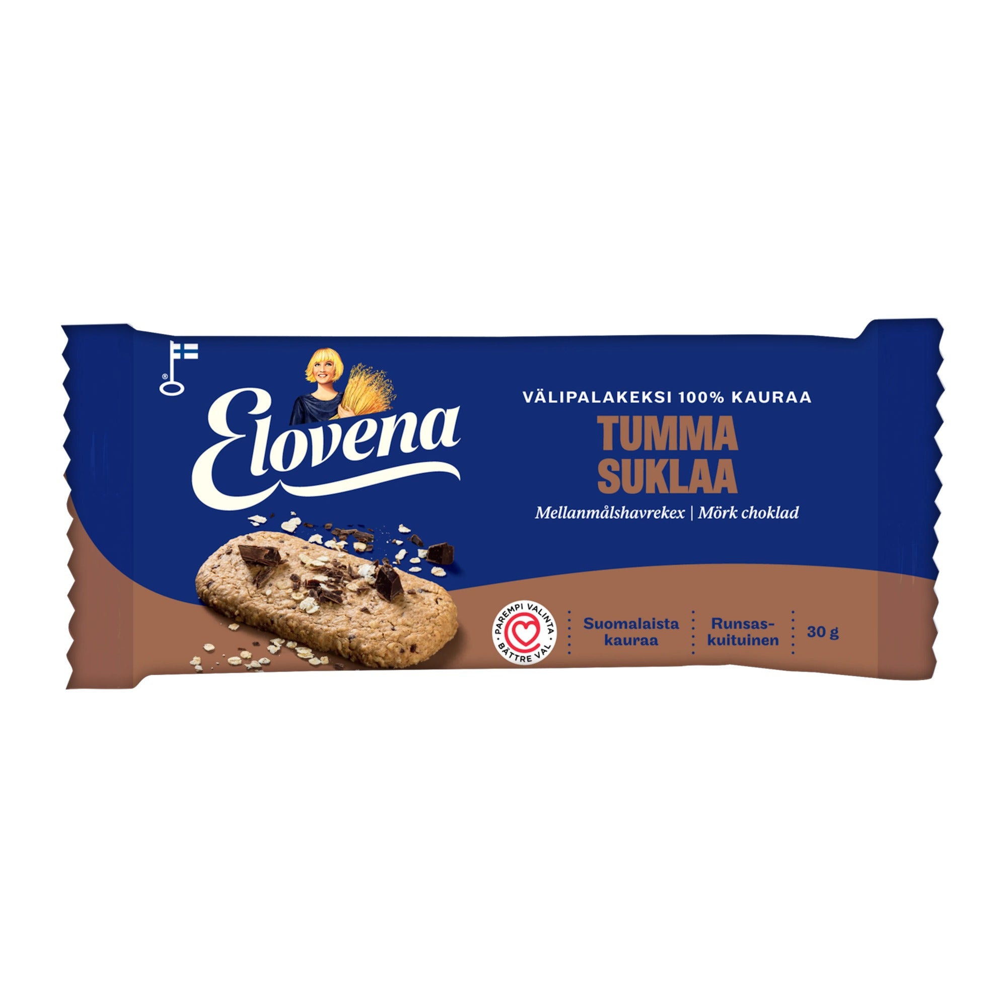 Elovena Dark Chocolate Oat Snack Bar 30g – product photo