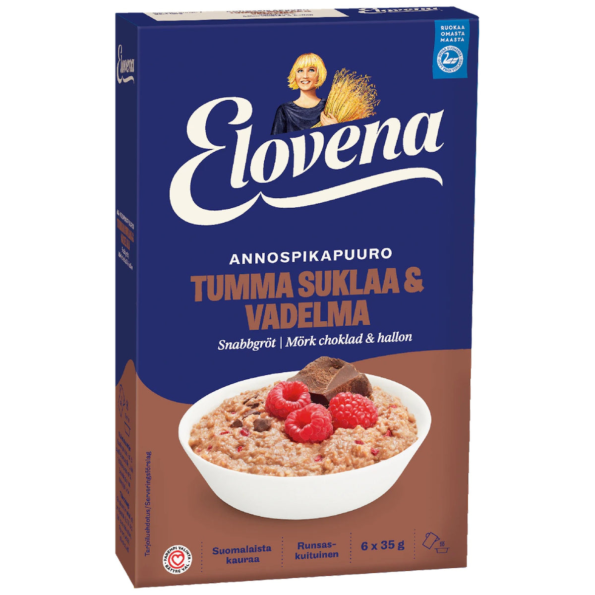 Elovena Dark Chocolate Raspberry porridge 210g – product photo