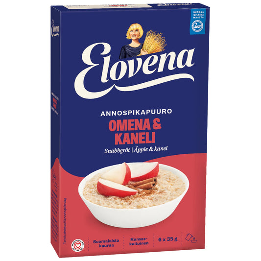 Elovena Apple-Cinnamon Instant Oatmeal 210g – product photo