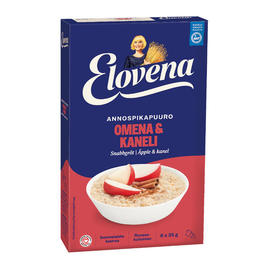 Elovena Apple-Cinnamon Instant Oatmeal 210g – product photo