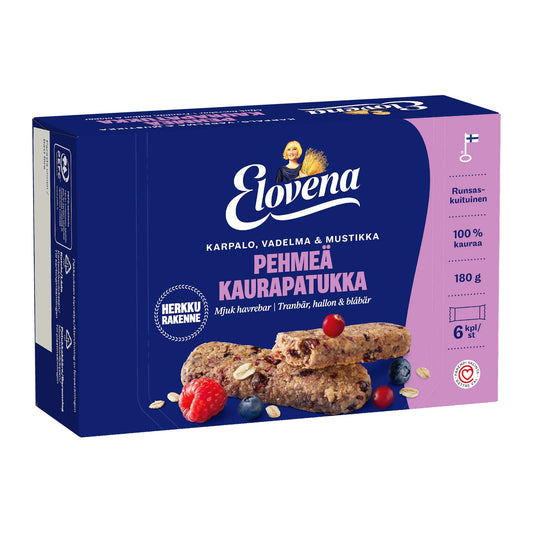Elovena Soft Oat Biscuits with Cranberry, Raspberry, Blueberry – product photo