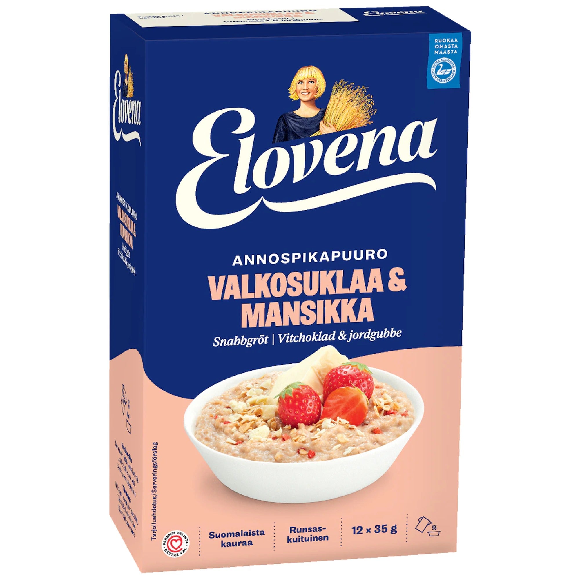 Elovena Instant Porridge 420g White Chocolate Strawberry – product photo