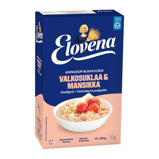 Elovena Instant Porridge 420g White Chocolate Strawberry – product photo