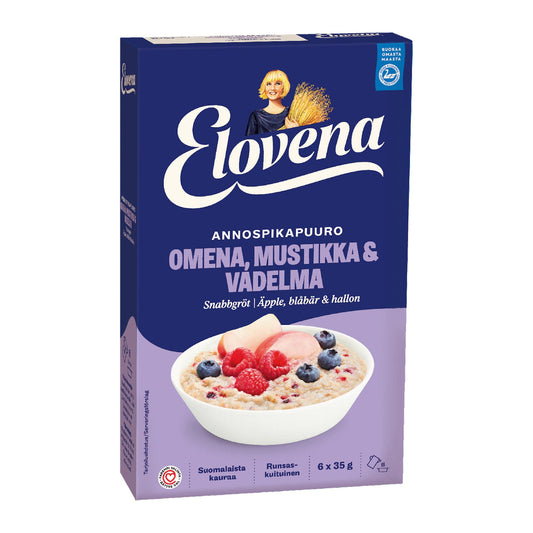 Elovena Apple Blackberry Wild Raspberry Porridge 210g – product photo