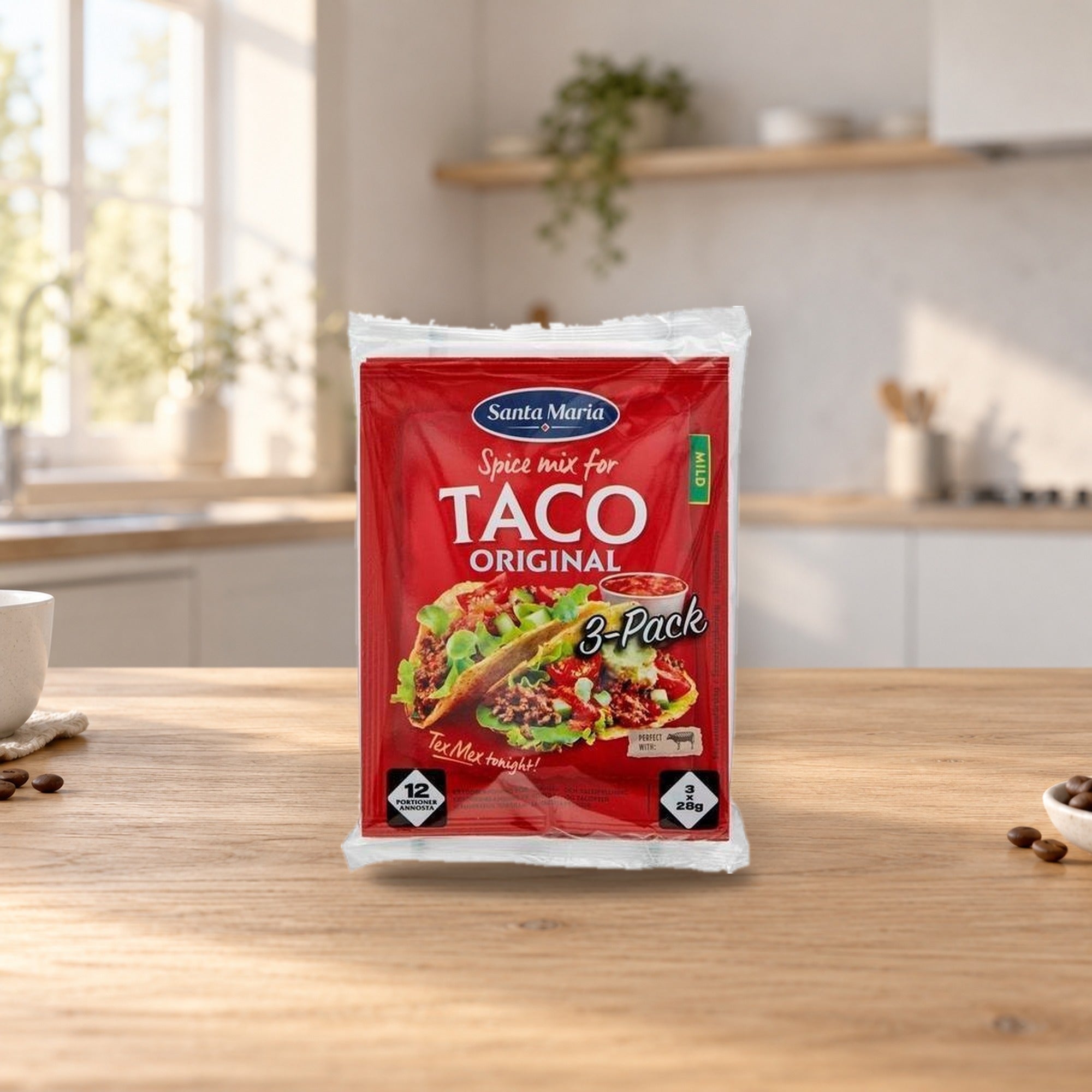 Santa Maria Taco Spice Mix for Minced Meat – product photo on a table