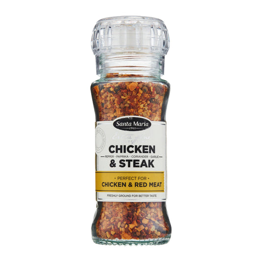 Santa Maria Chicken & Steak Seasoning Grinder 75g – Roasted Onion Spice Mill – product photo