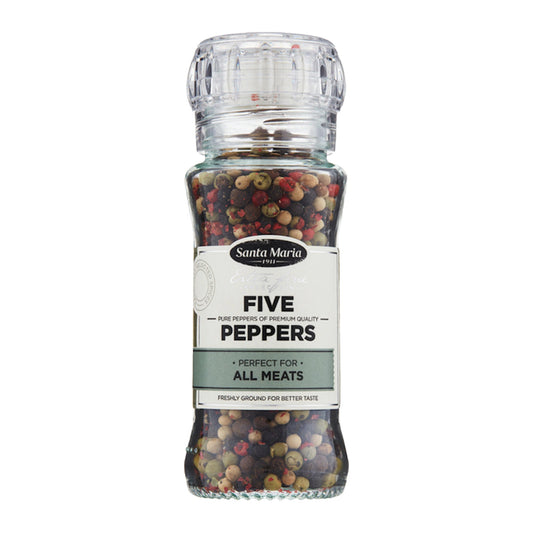 Santa Maria Five Peppers Seasoning Mix with Grinder 60g – product photo