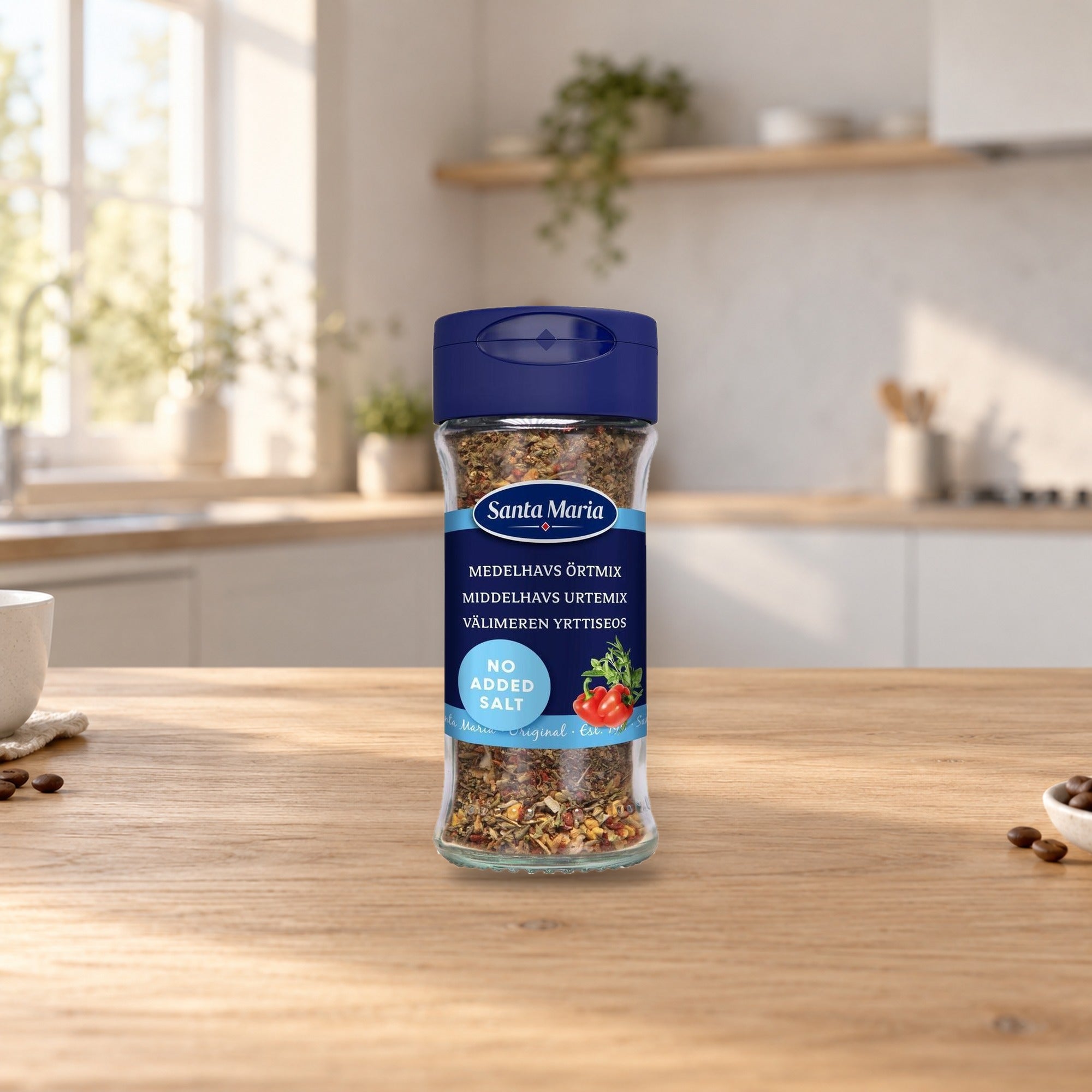 Santa Maria Mediterranean Herb Blend 24G No Added Salt – product photo on a table