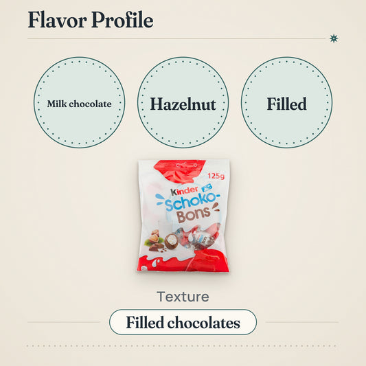 Kinder Schokobons Milk Chocolate Hazelnut 125g – Flavor profile