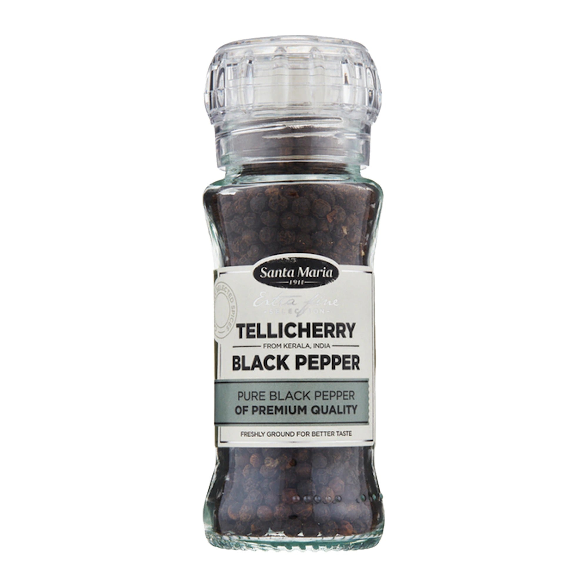 Santa Maria Tellicherry Black Pepper Grinder 70g – product photo