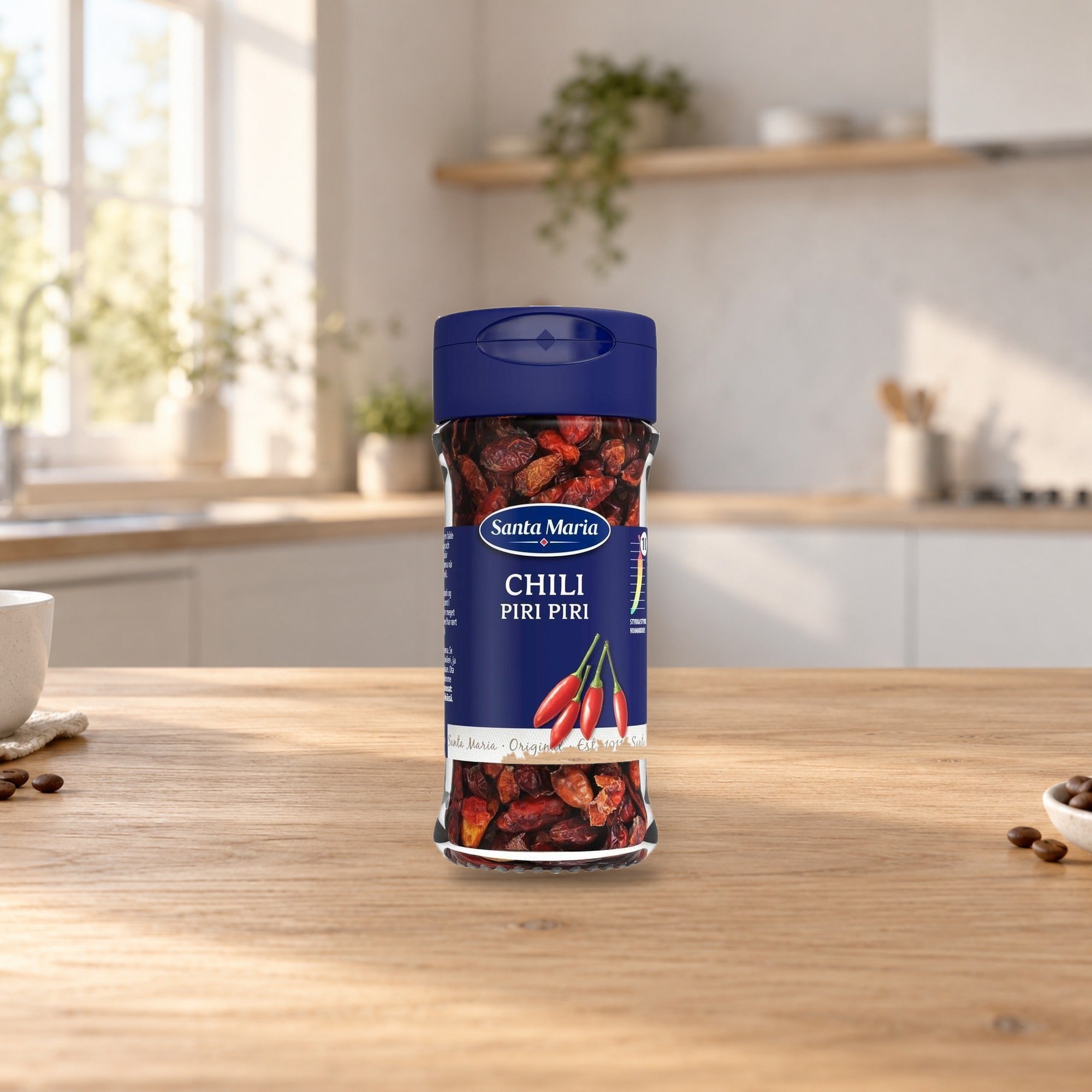 Santa Maria Piri Piri Chilli Pepper 11G – product photo on a table