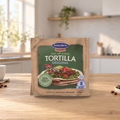 Santa Maria Organic Medium Wheat Tortillas – product photo on a table
