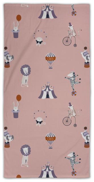 Ciraf children's bath towel Circus 70x140 cm. pink