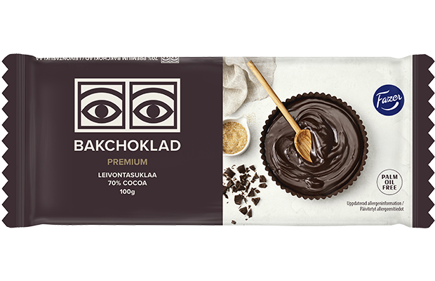 Fazer Ögon 70% Premium Dark Baking Chocolate 100 g | Intense Dark