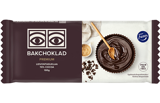 Fazer Ögon 70% Premium Dark Baking Chocolate 100 g | Intense Dark