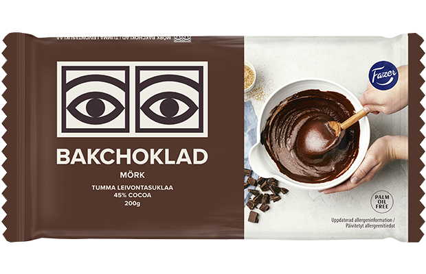 Fazer Ögon Tumma Dark Baking Chocolate 200 g | Premium Dark Chocolate
